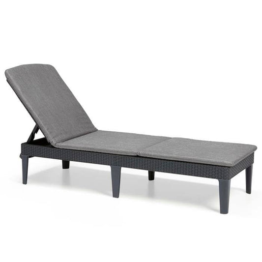 ALLIBERT JAIPUR Sunlounger - woven resin imitation - Gray