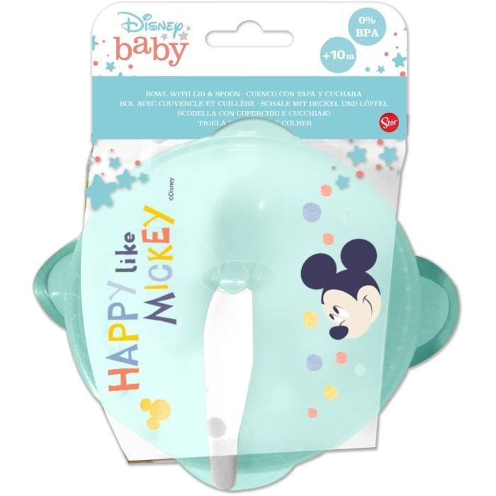 Mickey airtight bowl with suction cup and spoon +10 months