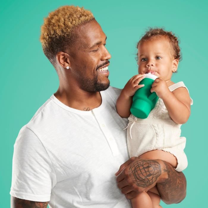 My first cup - INFANTINO - Silicone - Fir green