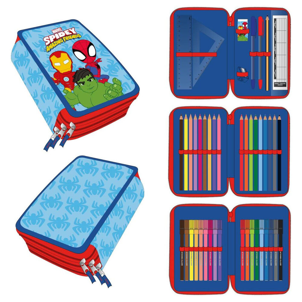Marvel Spidey triple pencil case