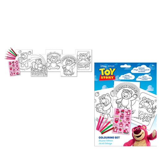 Disney Pixar Toy Story Lotso Colouring Set with notebook