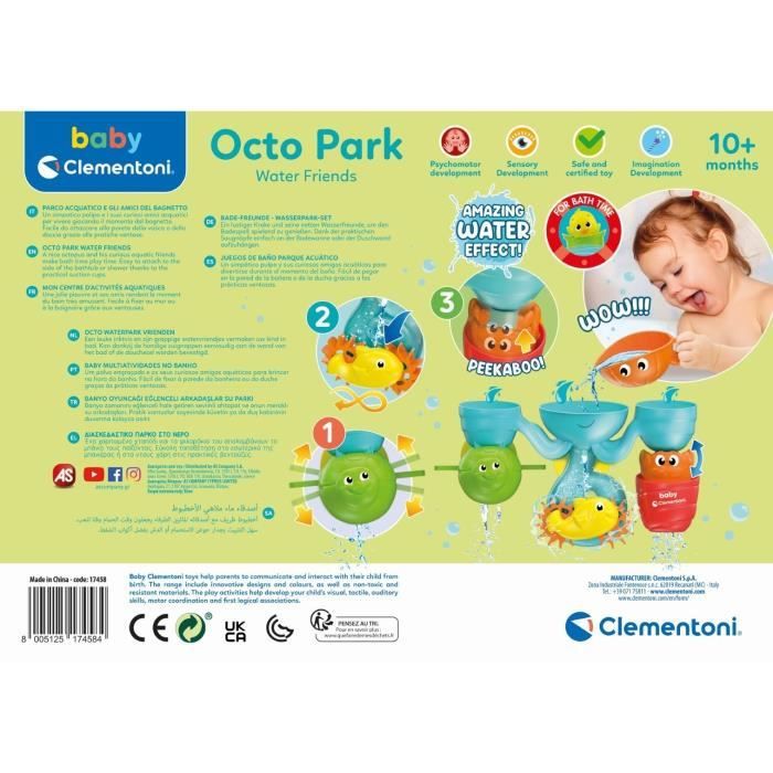 Clementoni - Baby bath toy - My aquatic activity center