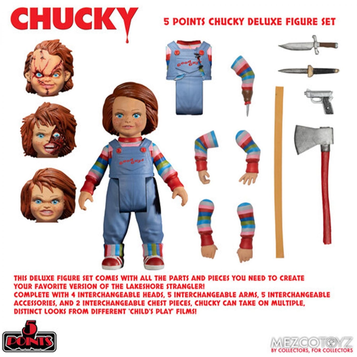 Child's Play Chucky Deluxe 5 Point Figure Set