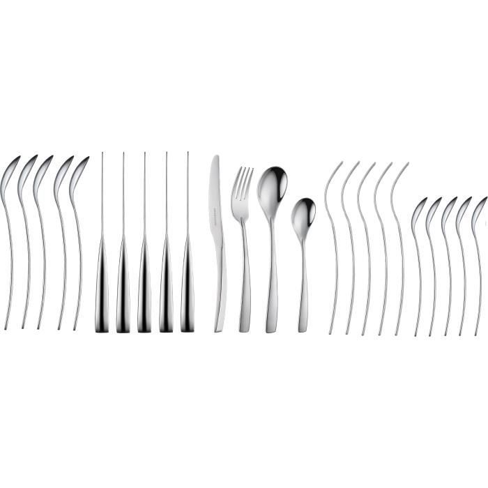 Cutlery set - ARTHUR MARTIN - AM3630 - 24 pieces - Stainless steel - Satin finish