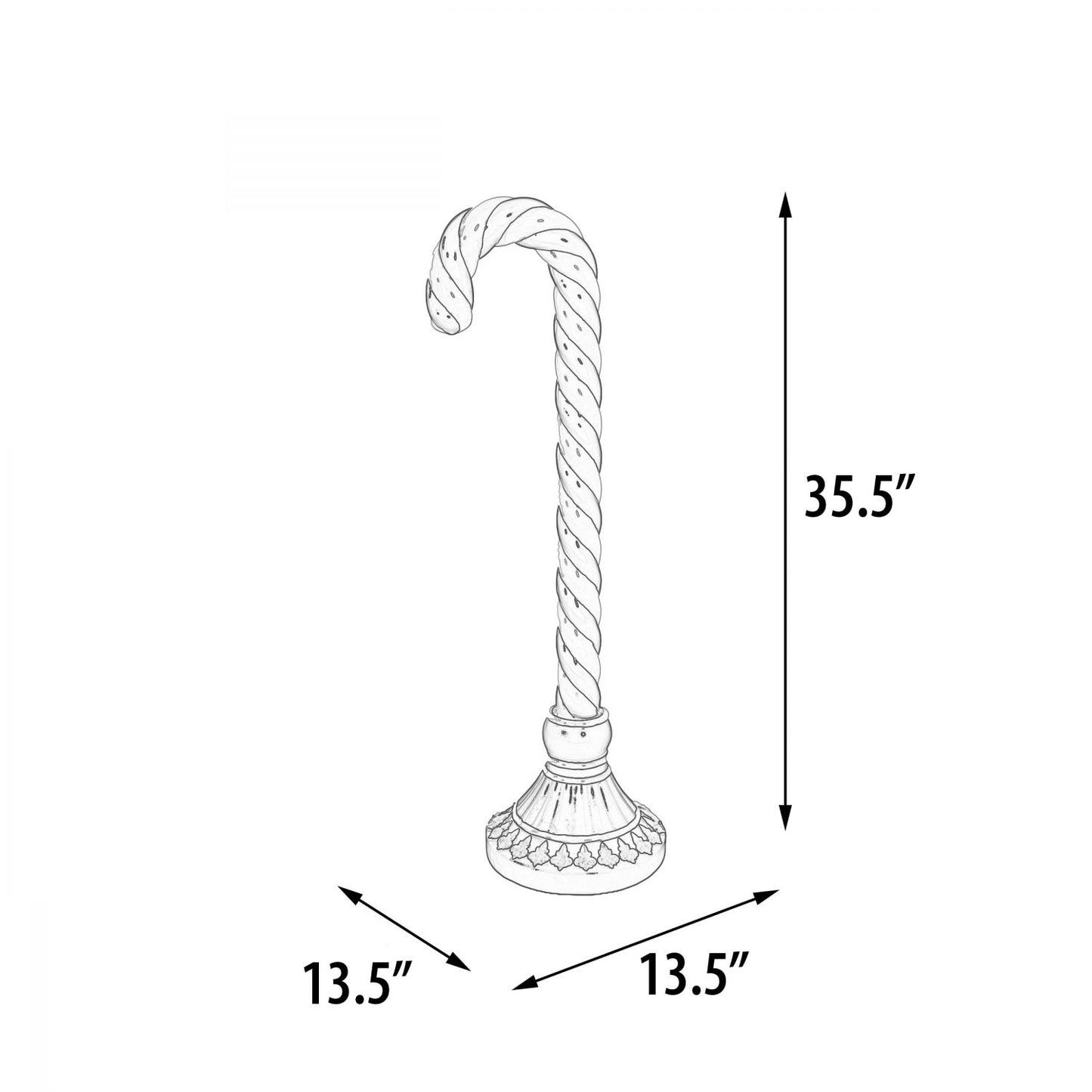 Holiday Wonderland Candy Cane Stand 36.5H