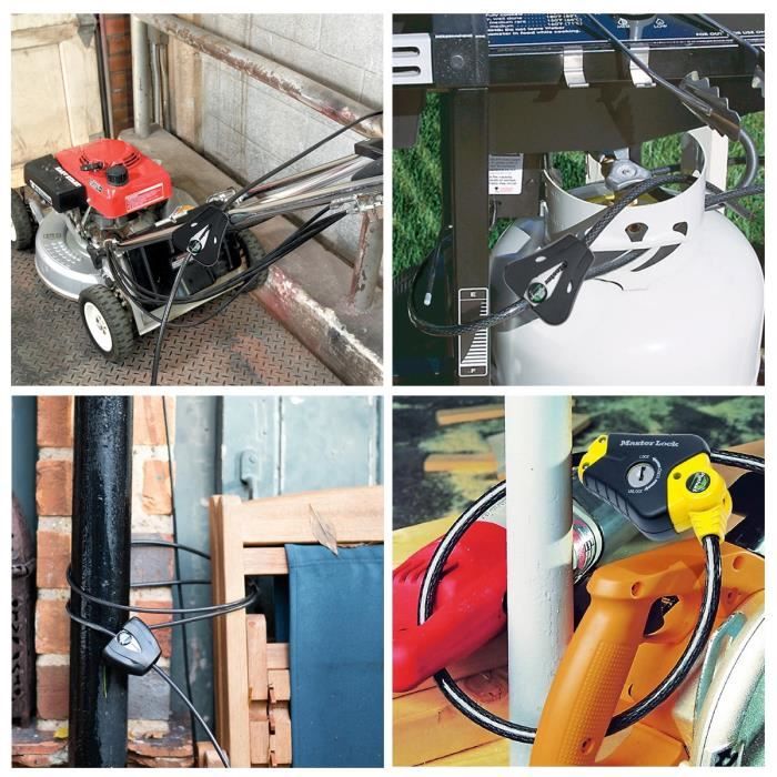 MASTER LOCK Patented anti-theft cable adjustable from 30 cm to 1.8 m