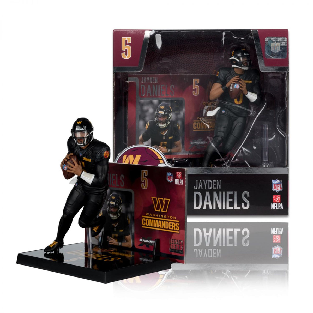 Washington Commanders NFL 7 Inch Posed Figure | Jayden Daniels (Black Uniform)