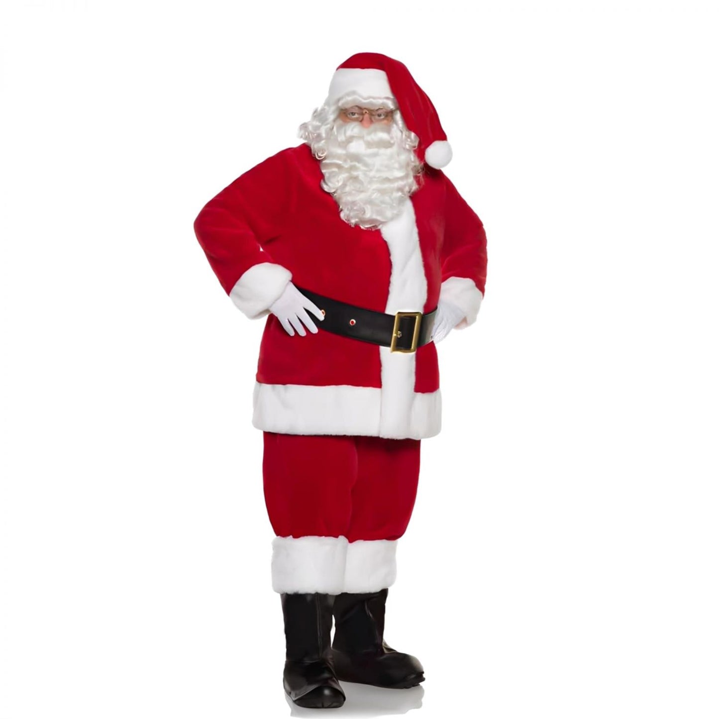 Premiere Plush Santa Suit Adult Costume | Standard