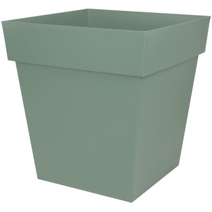 EDA Plastic - Tuscan square pot - 50 cm - 87 l - Laurel green