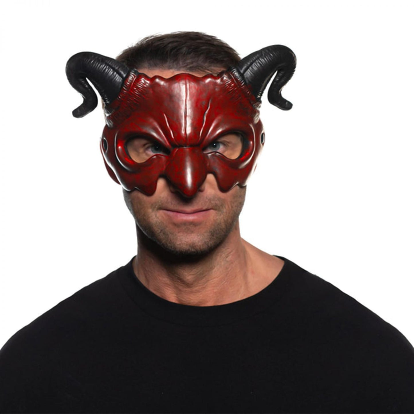 Devil Adjustable Foam Adult Costume Half Mask