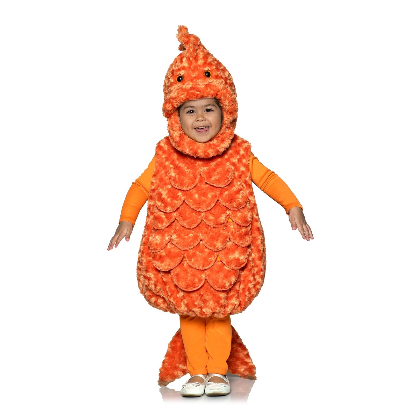 Goldfish Plush Swirl Fur Toddler Costume | L