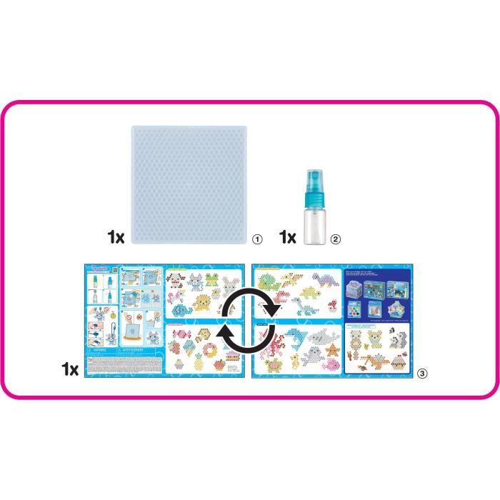 The 4 in 1 creative box - AQUABEADS - 35072 - 1900 beads for spray creations