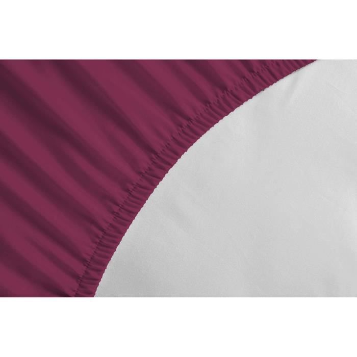 Fitted sheet - LOVELY HOME - LH71615 - 160x200+25 cm - Fuchsia