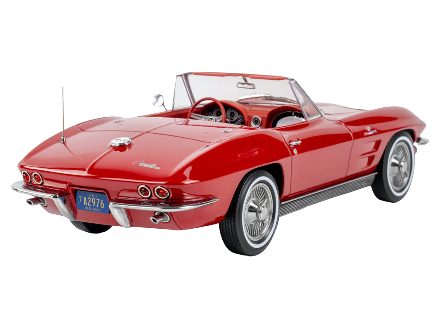 1963 Chevrolet Corvette Stingray Convertible Riverside Red 1/18 Diecast Model Car by Norev