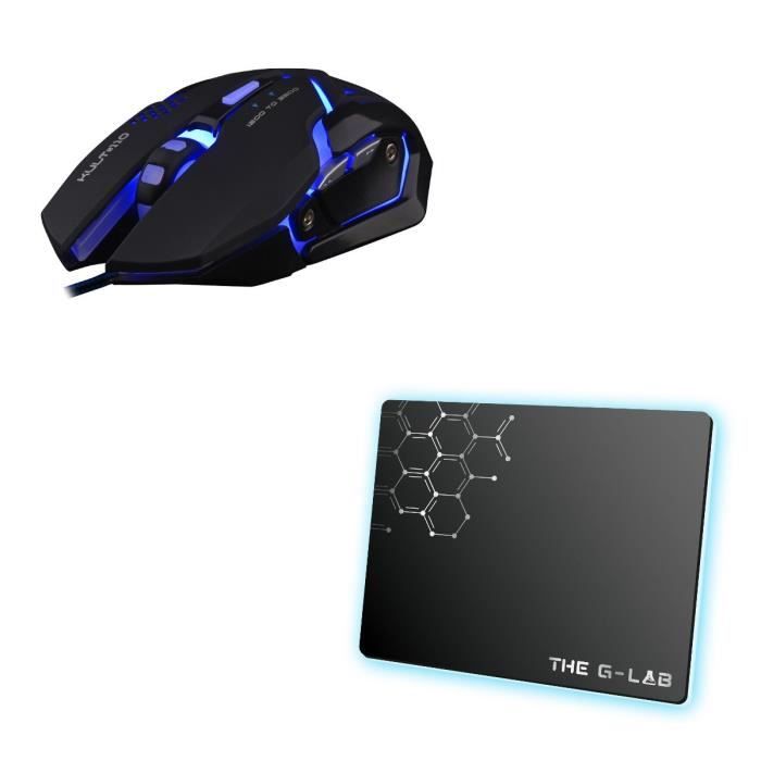 THE G-LAB COMBO ARGON Keyboard FR Backlit Performance + Mouse Coating Soft-Touch + Helmet KORP 100 + Non-Slip Mat