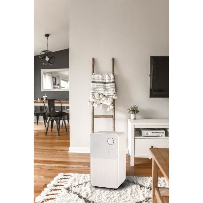 OCEANIC Electric air dehumidifier - Extraction 12 liters / day - Laundry drying - Continuous drainage - LED display