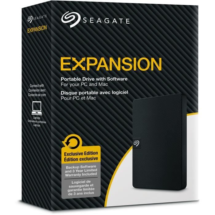 External Hard Drive - SEAGATE - Expansion Portable - 4 TB - USB 3.0 (STKM4000400)
