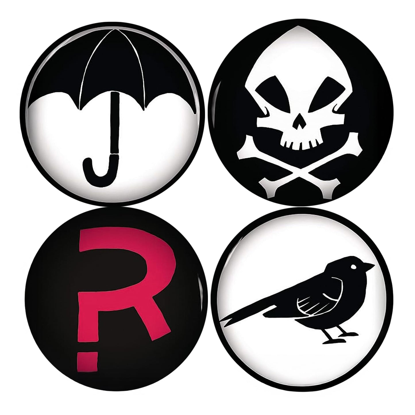 Umbrella Academy Logos 4 Piece Magnet Set