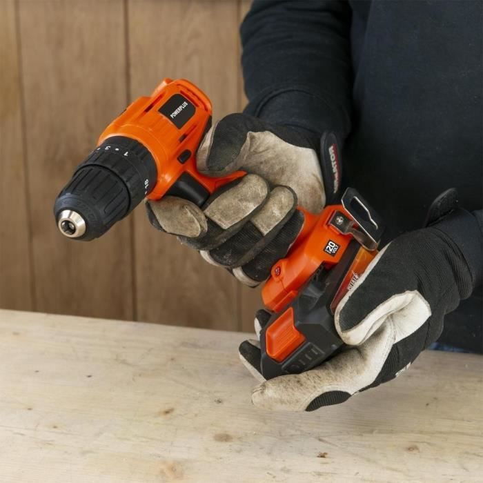 Cordless Impact Drill - Dual Power - POWDPO1110 - 3 in 1 - 20V - With battery & charger