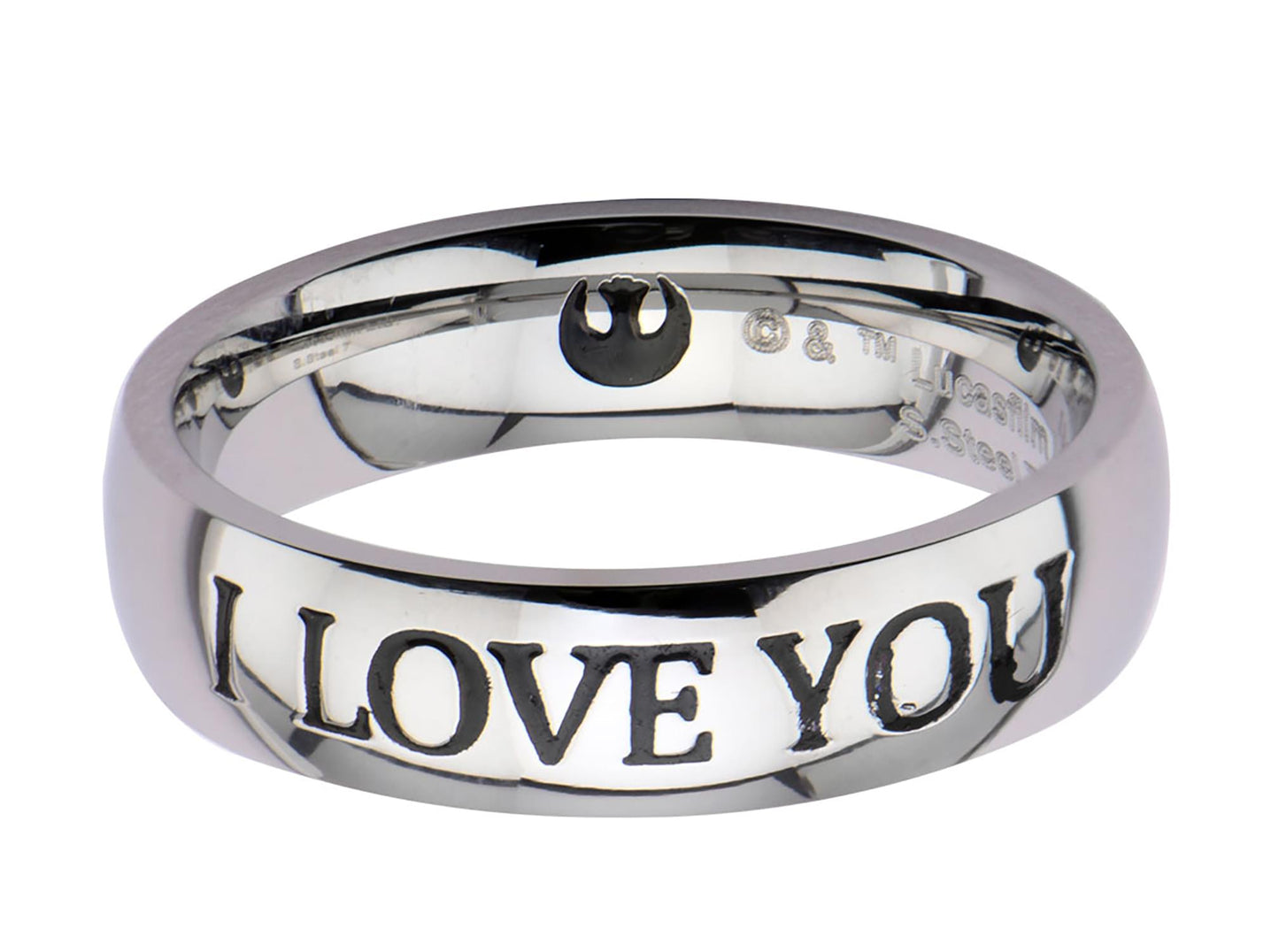 Star Wars I Love You Stainless Steel Unisex Ring | Size 7