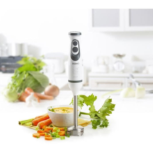Blender Set - DOMO - DO1089M - 600 W - Variable speed + Turbo - Hand blender, whisk, chopper, measuring cup - White