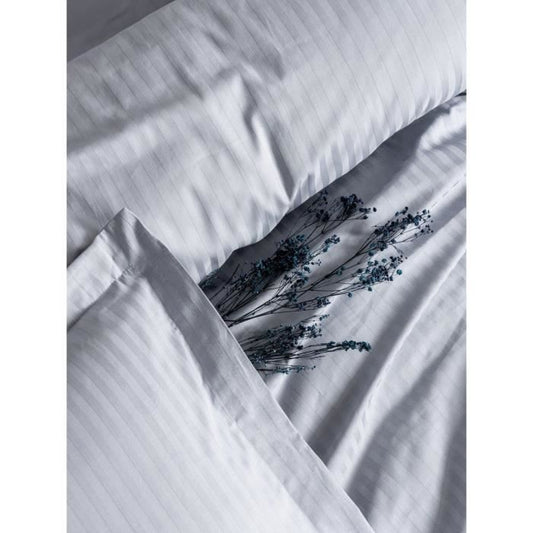 Bedding set - 1 duvet cover 220 x 240 cm + 2 pillowcases 60 x 60 cm - 100% cotton satin - Grey