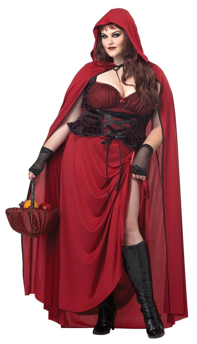 Dark Red Riding Hood Costume Adult Plus 20-22