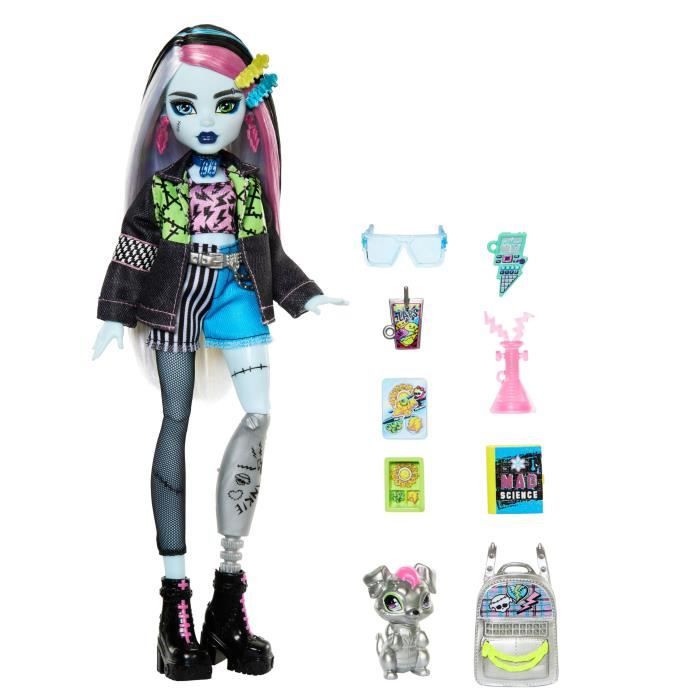 Monster High Frankie Stein Doll with Animal and Accessories HXH73