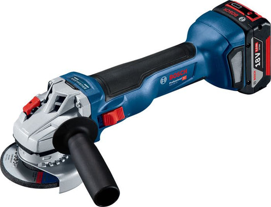 BOSCH PROFESSIONAL GWS 18V-10 angle grinder + 2 batteries 4,0Ah + GAL 18V-40 + L-BOXX