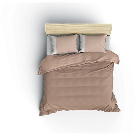 Bedding set - 1 duvet cover 220 x 240 cm + 2 pillowcases 60 x 60 cm - 100% cotton - Mink