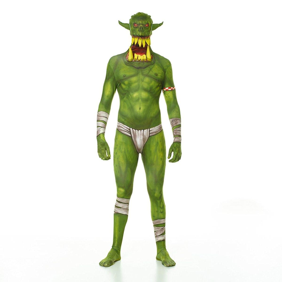 Jaw Dropper Green Morphsuit Costume Adult Medium