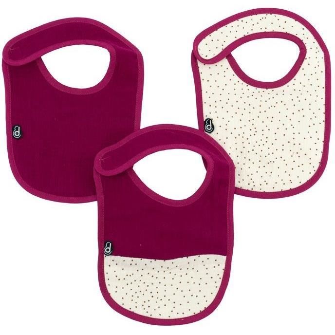 Pack of 3 bibs - DOMIVA - 0-6 months - Cotton gauze - Grenadine