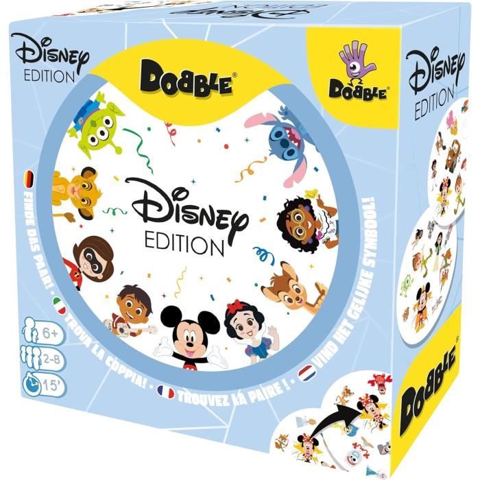 Dobble: Disney 100 years|Zygomatic - Board game - 5 mini-games - from 6 years old