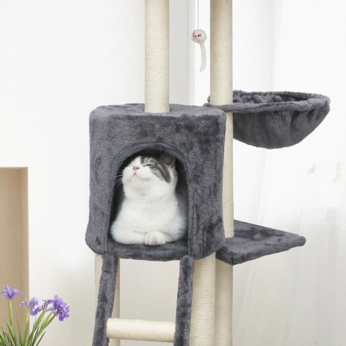 JIPSY Gray cat tree - 79 x 34 x 138 cm - Gray