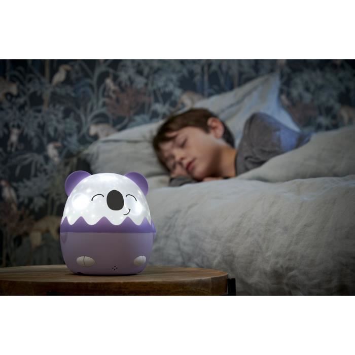 Wireless musical night light - BIGBEN - Koala - 360° projection, 13 films, 8 melodies, Remote control, USB-C battery