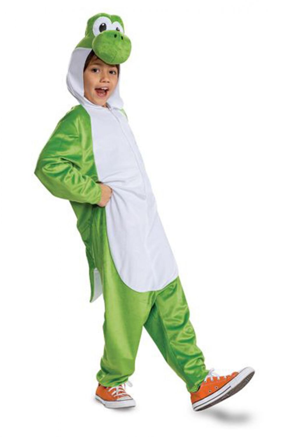 Super Mario Bros. Yoshi Hooded Child Jumpsuit Costume | Small (4-6)