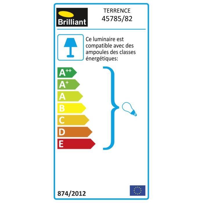 TERRENCE H90cm outdoor bollard - BRILLIANT - Steel - 1 E27 bulb required