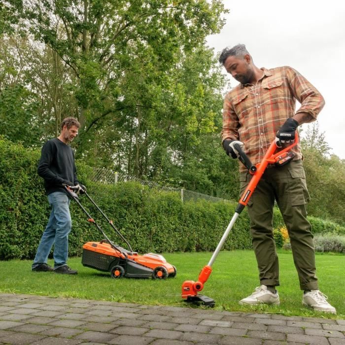 Pack BRUSHLESS 20V lawn mower 33cm cutting length + trimmer + hedge trimmer - DUAL POWER - POWDPGBOX25 - 1 x 20V 3Ah battery + charger