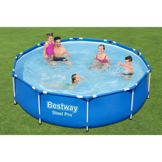 BESTWAY tubular above ground pool kit - Steel Pro - 305 x 76 cm - Round (Delivered with filtration pump)