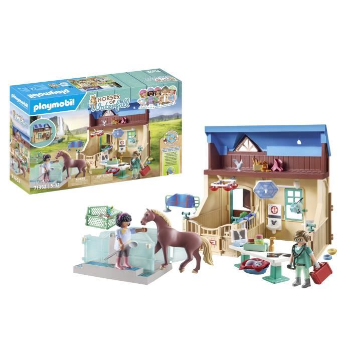 PLAYMOBIL 71352 - Veterinarian and therapy center - Horses of Waterfall - For children aged 5 and up