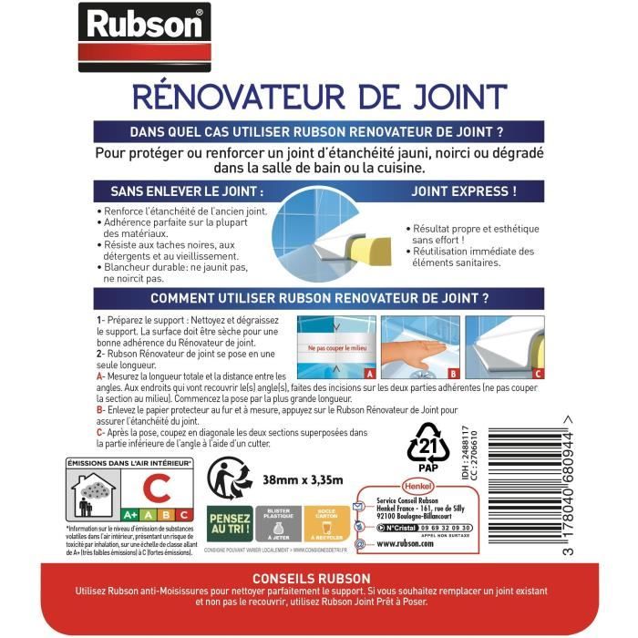 SDB Saine Rénov'Joint Service Products - RUBSON - Roll - 38mmx3.35m
