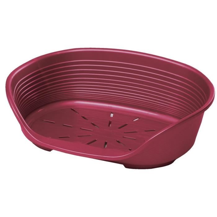 FERPLAST Siesta Deluxe 8 plastic basket - Bordeaux - For dogs