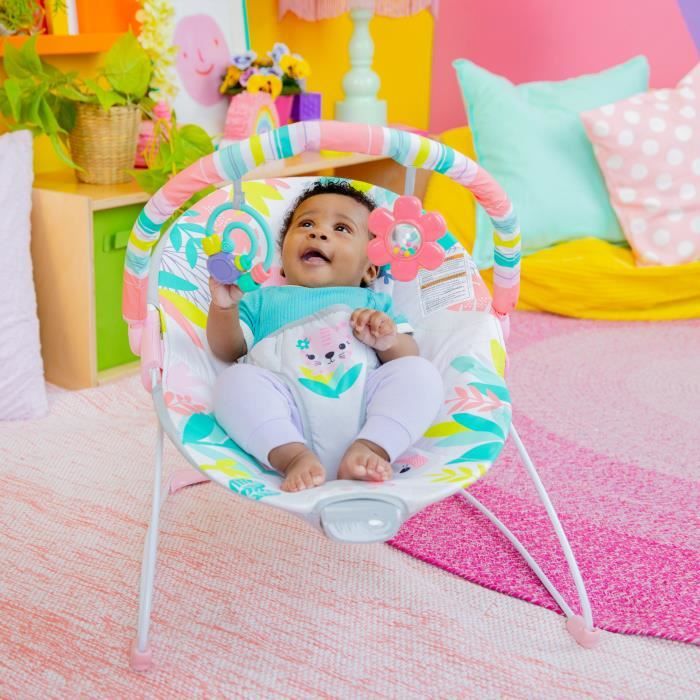 BRIGHT STARTS Rainforest Vibes vibrating baby bouncer