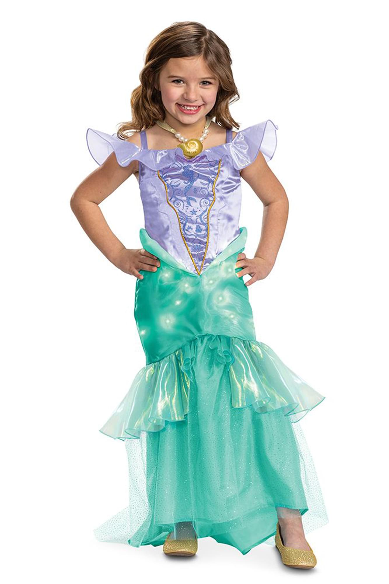 Disney The Little Mermaid Ariel Light & Sound Prestige Child Costume | Medium