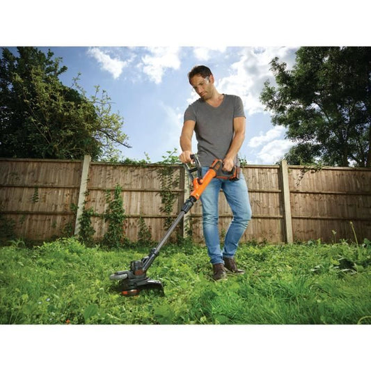 BLACK & DECKER POWERCOMMAND 18V LITHIUM Cordless 30cm String Trimmer - 4Ah - 1 battery - 1 spool of 10m 1.6mm line - 1 charger