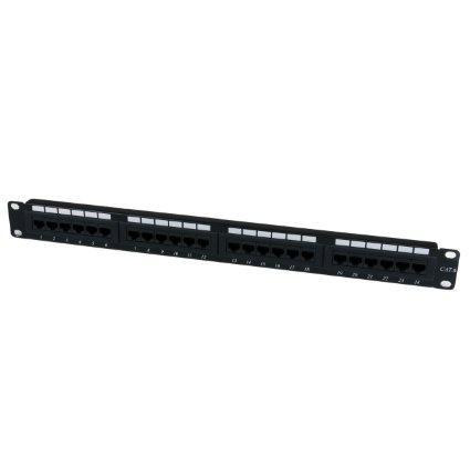 PATCH PANEL - BRONZE - BLACKORGANIZE UP TO 24 CAT6 PATCH CABLES - 110 TYPE PATCH