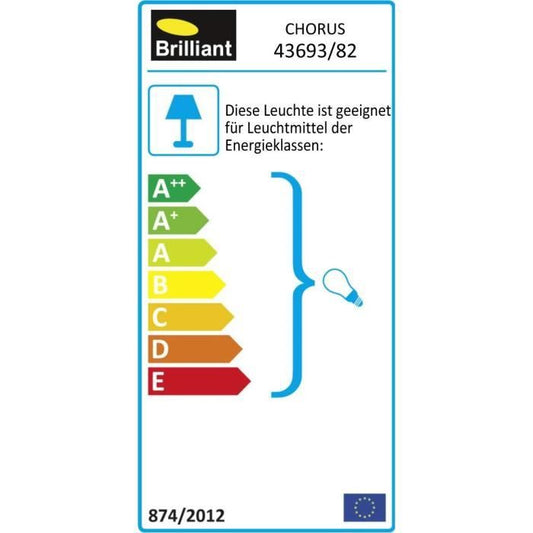 BRILLIANT CHORUS LED table lamp - E27 - 1x10W - Steel color