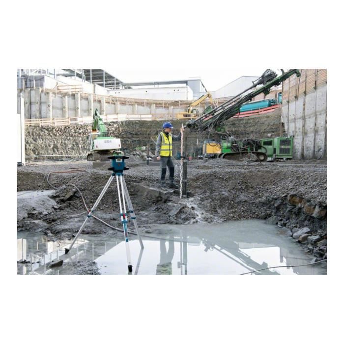 Bosch Professional GRL 650 CHVG rotating laser with battery, batteries, cell, glasses, brackets, plate, in case - 0601061V00