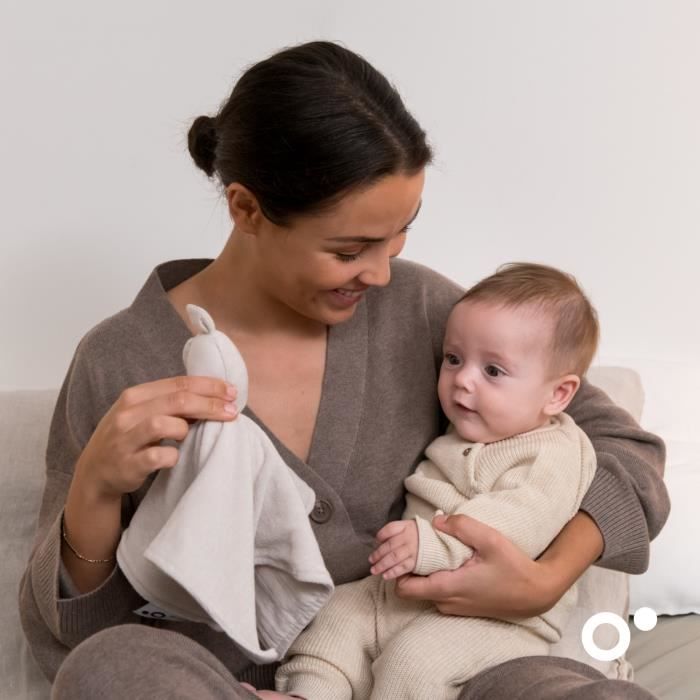 doomoo Doudou Bébé You&Me - Reversible and Comforting Doudou - Supplied with 2 Bodies to Transport the Parent's Smell, Beige