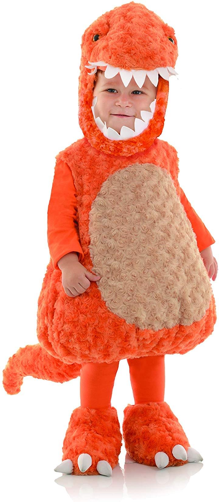 Orange T-Rex Belly Babies Toddler Costume | X-Small